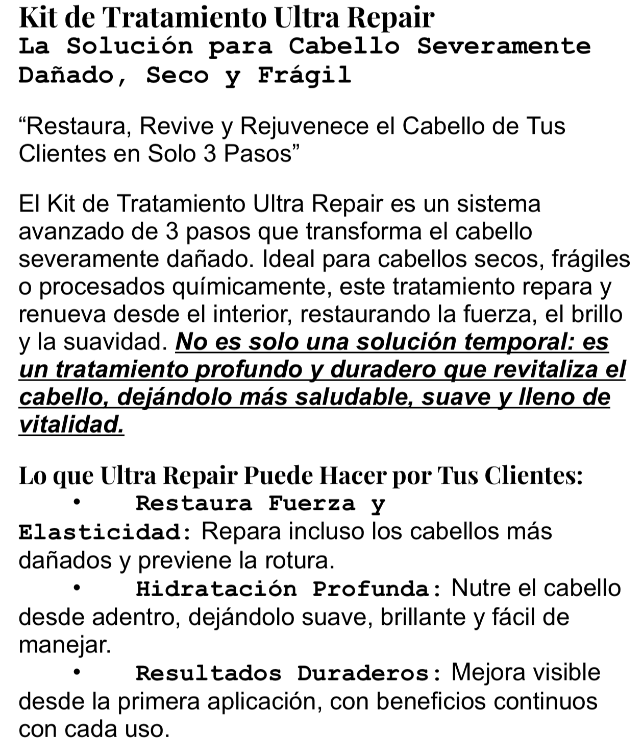 Ultra Repair Treatment Set