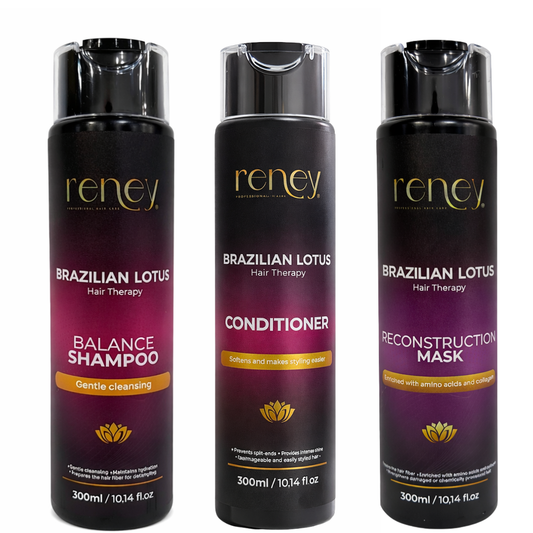 Kit Capilar Renew Brazilian Lotus – Shampoo Balance + Acondicionador + Mascarilla Recontructora 300ml